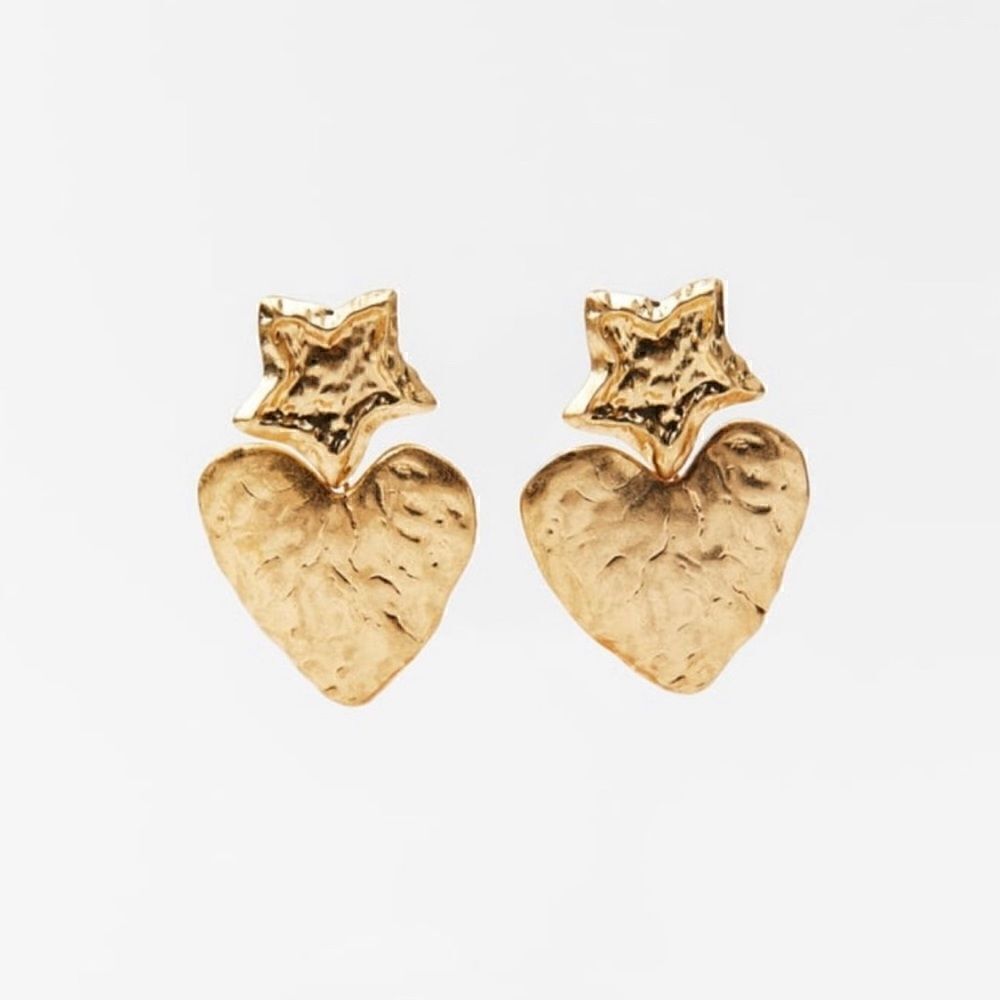 Heart dangle earrings A135